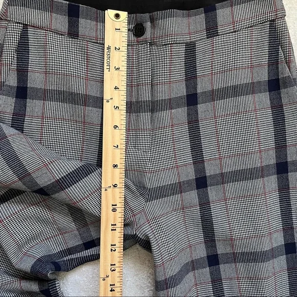 STELLA NOVA WOMENS NAVY PLAID WIDE LEG PANTS SIZE 36 or SMALL CONTEMPORARY - Picture 9 of 11